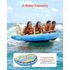 image:imageVEVOR Towable Tubes for Boating 14 Riders Inflatable Boat Tubes amp Towables 340680 lbs Capacity Multiple Sizes with Full Nylon Cover PaddedEVA Handles Fins amp Safety Valve MultiOption14 Riders