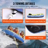 image:imageVEVOR Towable Tubes for Boating 14 Riders Inflatable Boat Tubes amp Towables 340680 lbs Capacity Multiple Sizes with Full Nylon Cover PaddedEVA Handles Fins amp Safety Valve MultiOption13 Riders