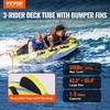 image:imageVEVOR Towable Tubes for Boating 14 Riders Inflatable Boat Tubes amp Towables 340680 lbs Capacity Multiple Sizes with Full Nylon Cover PaddedEVA Handles Fins amp Safety Valve MultiOption13 Riders