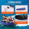 image:imageVEVOR Towable Tubes for Boating 14 Riders Inflatable Boat Tubes amp Towables 340680 lbs Capacity Multiple Sizes with Full Nylon Cover PaddedEVA Handles Fins amp Safety Valve MultiOption12 Riders