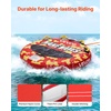 image:imageVEVOR Towable Tubes for Boating 14 Riders Inflatable Boat Tubes amp Towables 340680 lbs Capacity Multiple Sizes with Full Nylon Cover PaddedEVA Handles Fins amp Safety Valve MultiOption12 Riders