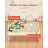 image:imageVEVOR Train Table 62 Multicolor Pieces Wooden Kids Activity Table with Large Storage Drawer 3in1 Wooden Train Set for Playing Drawing Reading Eating Creative Toy Set for Kids Ages 3Medium Table  Storage Bag