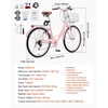 image:imageVEVOR Women Bike 7Speed and 1Speed 2426 Inch Pink and Light Blue Beach Cruiser Bike with Large Capacity Basket and Rear Rack Adjustable Seat Fits for Cycling Exercise amp ShoppingPink