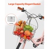 image:imageVEVOR Women Bike 7Speed and 1Speed 2426 Inch Pink and Light Blue Beach Cruiser Bike with Large Capacity Basket and Rear Rack Adjustable Seat Fits for Cycling Exercise amp ShoppingPink