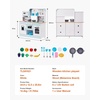 image:imageVEVOR Wooden Play Kitchen Toy Play Kitchen for Kids with Lights and Sounds Toddler Kitchen with Ice Maker Oven Sink Microwaves Fridge and Utensil and Fruit Accessory for Toddlers WhiteWhite
