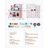 image:imageVEVOR Wooden Play Kitchen Toy Play Kitchen for Kids with Lights and Sounds Toddler Kitchen with Ice Maker Oven Sink Microwaves Fridge and Utensil and Fruit Accessory for Toddlers WhitePink