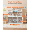 image:imageVEVOR Wooden Play Kitchen Toy Play Kitchen for Kids with Lights and Sounds Toddler Kitchen with Ice Maker Oven Sink Microwaves Fridge and Utensil and Fruit Accessory for Toddlers WhiteWhite