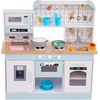 image:imageVEVOR Wooden Play Kitchen Toy Play Kitchen for Kids with Lights and Sounds Toddler Kitchen with Ice Maker Oven Sink Microwaves Fridge and Utensil and Fruit Accessory for Toddlers WhiteWhite