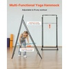 image:imageVEVOR Yoga Stand Frame 96 ft Aerial Silk Swing Stand Max 5512 lbs Load Capacity Triangular Structure with NonSlip Base amp EVA Foam 4Level Horizontal amp 6Level Vertical Adjustment Detachable Frame with 66Yard Yoga HammockSilverBlackGreen