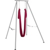image:imageVEVOR Yoga Stand Frame 96 ft Aerial Silk Swing Stand Max 5512 lbs Load Capacity Triangular Structure with NonSlip Base amp EVA Foam 4Level Horizontal amp 6Level Vertical Adjustment Detachable Frame with 66Yard Yoga HammockSilverBlackRed