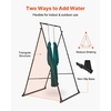 image:imageVEVOR Yoga Stand Frame 96 ft Aerial Silk Swing Stand Max 5512 lbs Load Capacity Triangular Structure with NonSlip Base amp EVA Foam 4Level Horizontal amp 6Level Vertical Adjustment Detachable Frame with 66Yard Yoga HammockSilverBlackGreen