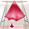 image:imageVEVOR Yoga Stand Frame 96 ft Aerial Silk Swing Stand Max 5512 lbs Load Capacity Triangular Structure with NonSlip Base amp EVA Foam 4Level Horizontal amp 6Level Vertical Adjustment Detachable Frame with 66Yard Yoga HammockSilverBlackRed