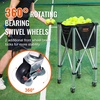 image:imageVEVORFoldable Tennis Ball Hopper Holds 150180 Tennis Balls Lightweight Aluminum Alloy Tennis Ball Basket Cart with Wheels for Tennis Playerblack