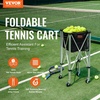 image:imageVEVORFoldable Tennis Ball Hopper Holds 150180 Tennis Balls Lightweight Aluminum Alloy Tennis Ball Basket Cart with Wheels for Tennis Playerblack