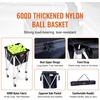 image:imageVEVORFoldable Tennis Ball Hopper Holds 150180 Tennis Balls Lightweight Aluminum Alloy Tennis Ball Basket Cart with Wheels for Tennis Playerblack