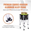 image:imageVEVORFoldable Tennis Ball Hopper Holds 150180 Tennis Balls Lightweight Aluminum Alloy Tennis Ball Basket Cart with Wheels for Tennis Playerblack
