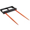 image:imageVEVOR 49 Hay Spear Bale Spears 3000lbs Loading Capacity Skid Steer Loader Tractor Bucket Attachment with 2pcs 175 Stabilizer Spears and 60 Chain Quick Attach Spike Forks49 Vertical Assembly