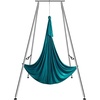 image:imageVEVOR Adjustable Yoga Aerial Rig Aerial Silk Stands with Height Adjustable 511FT Portable Stainless Steel Rigamp Aluminum Frame Legs Fit with HoopsLyraSilksHammockGreen