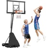 image:imageVEVOR Basketball Hoop Basketball Hoop 44 48 50 54 Inchs PC Backboard 4410FT Height Adjustable Basketball Portable Hoopamp Goal IndoorOutdoor Classic Basketball Court Teen Adult School ParkBlack Quickly Adjust 50in