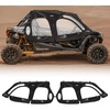 image:imageVEVOR Cab Enclosure Upper Doors Compatible with Kawasaki Teryx4 20122022 Soft Upper Doors Windproof amp Waterproof Upgraded Zipper UTV Soft Side Window Kit Work with Roof and Partial WindshieldsPolaris RZR XP4 1000Turbo 20142023