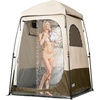 image:imageVEVOR Camping Shower Tent 2Room Portable Privacy Tent Changing Room with Shower Bag Ground Stakes Ropes Carry Bag and Support Poles 150D Oxford Fabric with Silver Coating for Camping FishingKhaki