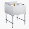image:imageVEVOR Commercial Ice Bin Stainless Steel Ice Chest with Sliding Lid 24H LongLasting Insulation Cooler Cart Cocktail Unit for Bar Restaurant Pub NSF 24 Inch24 x 24 x 33
