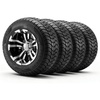 image:imageVEVOR Golf Cart Wheels 12 20x1012 Black Aluminum Alloy Golf Cart Tires and Wheels Combo Set of 4 Fit Club Car EZGO Yamaha 4 Ply Rubber 4Lug Lawn Mower Tires amp Rims 800 lbs Load AllTerrain2055010