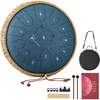 image:imageVEVOR Handpan Drum 22 in 9 Notes Steel Hand Drum 432Hz D Minor Musical Drums with Woven Edge Guard 2 Mallets amp Carrying Case FadeResistant Percussion Instrument for Professional PerformanceNavy Blue