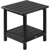 image:imageVEVOR Outdoor Side Table 1772W x 1496D x 1732H Inch Double Layer HDPE Outside End Table for Easy Maintenance Withstand Harsh Weather Fit for Patio Pool Beach Porch Indoor Backyard BlackBlack