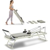 image:imageVEVOR Pilates Reformer Foldable Suitable for Intermediate and Beginners Users Pilates Equipment for Home Gym Studio Use with 4 Adjustable Resistance Spring Up to 400 LBSGrey