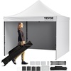 image:imageVEVOR Pop Up Canopy 10 x 10 FT Instant Canopy Portable Gazebo with 3 Sidewalls amp 2 Ventilated Windows Height Adjustable PopUp Outdoor Shelter Tent for Events Patio Backyard Party ParkingWhite