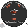 image:imageVEVOR Replacement Trampoline Mat Jumping Mat Fits 12131415 ft Frame Universal Jumping Round Trampoline UVResistant Mat with Spring Tool amp 728092 VRings Fit 55657 Spring Length14FT72 VringsFit 55 Spring Length