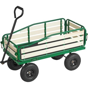 image:imageVEVOR 39 inch Pull Along Kids Wagon Red Rolling Utility Cart Wagons for Kids Cargo Wagon for Garden Beach Camping for Child PresentBlackgreen