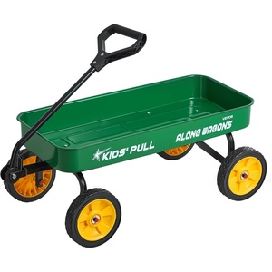 image:imageVEVOR 39 inch Pull Along Kids Wagon Red Rolling Utility Cart Wagons for Kids Cargo Wagon for Garden Beach Camping for Child PresentGreen