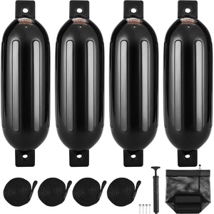 image:imageVEVOR Boat Fenders 55 x 20 Boat Bumpers for Docking Inflatable Ribbed Fender with Center Holes Marine Boat Dock Fender Bumper with Air Pump55 x 20
