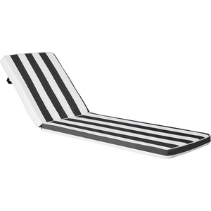 image:imageVEVOR Chaise Lounge Cushion 74 x 22 x 3 in Set of 2 Outdoor Lounge Chair Cushions Waterproof amp FadeResistant Sun Lounger Cushions with Ties Patio Lounger Pads for Pool Deck Black amp White Stripes