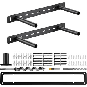 image:imageVEVOR Floating Shelf Brackets 2 Pcs 150 lbs68 kg Weight Capacity 16x62x15 inch  4064x1574x381 mm Heavy Duty Hidden Shelf Brackets Support Wall Mounting Invisible Floating Shelves Bracket