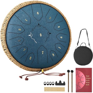 image:imageVEVOR Handpan Drum 22 in 9 Notes Steel Hand Drum 432Hz D Minor Musical Drums with Woven Edge Guard 2 Mallets amp Carrying Case FadeResistant Percussion Instrument for Professional PerformanceNavy Blue