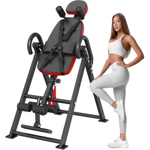 image:imageVEVOR Inversion Table 300lbs Capacity Heavy Duty Inversion Table Decompression Back Stretcher Machine Strength Training Equipment with Headrest Ankle Lock Adjustable Protective BeltRedBlack