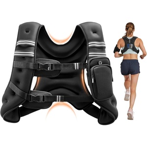 image:imageVEVOR Weighted Vest 12162030 lbs Weight Vest with Reflective Stripe Adjustable Buckle Body Weight Vest Workout Equipment for Strength Training Running Jogging Fitness and Weight Loss20 lbs