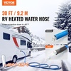 image:imageVEVOR 15ft Heated Water Hose for RV Heated Drinking Water Hose Antifreeze to 45F Automatic Selfregulating 58 ID with 34 GHT Adapter Lead and BPA Free30FT