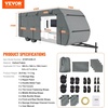 image:imageVEVOR Class A RV Cover 4043 ft Motorhome Cover NonWoven Fabric Motorhome RV Cover Waterproof Windproof and RipStop Camper Cover with Storage Bag Repair Patches Straps and Tire Covers2831 ft