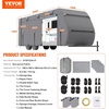 image:imageVEVOR Class A RV Cover 4043 ft Motorhome Cover NonWoven Fabric Motorhome RV Cover Waterproof Windproof and RipStop Camper Cover with Storage Bag Repair Patches Straps and Tire Covers2427 ft