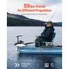image:imageVEVOR Electric Trolling Motor 12V 55lbs Thrust with GPS 10Speed Bow Mounted Saltwater Outboard Boat Motor with Remote Control amp LCD Battery Indicator for Kayaks Fishing Boats 54Inch ShaftGPS 12V 55Ib 36inch