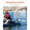 image:imageVEVOR Electric Trolling Motor 12V 55lbs Thrust with GPS 10Speed Bow Mounted Saltwater Outboard Boat Motor with Remote Control amp LCD Battery Indicator for Kayaks Fishing Boats 54Inch ShaftManual 12V 55Ib 30inch