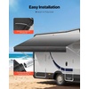 image:imageVEVOR RV Awning Fabric Replacement 16 Fabric 152 18 oz HeavyDuty Weatherproof Vinyl Camper Awning Replacement UPF50 Protection Waterproof Outdoor Canopy for RV Motorhome Trailer Gray FadeBlack Fade