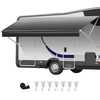 image:imageVEVOR RV Awning Fabric Replacement 16 Fabric 152 18 oz HeavyDuty Weatherproof Vinyl Camper Awning Replacement UPF50 Protection Waterproof Outdoor Canopy for RV Motorhome Trailer Gray FadeBlack Fade