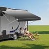 image:imageVEVOR RV Awning Fabric Replacement 16 Fabric 152 18 oz HeavyDuty Weatherproof Vinyl Camper Awning Replacement UPF50 Protection Waterproof Outdoor Canopy for RV Motorhome Trailer Gray FadeBlack Fade