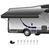 image:imageVEVOR RV Awning Fabric Replacement 16 Fabric 152 18 oz HeavyDuty Weatherproof Vinyl Camper Awning Replacement UPF50 Protection Waterproof Outdoor Canopy for RV Motorhome Trailer Gray FadeBlack Fade