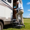 image:imageVEVOR RV Steps with Handrail 2 Steps 660 lbs Load Capacity Heavy Duty Outdoor RV Stairs with NonSlip Mat for Elderly and Pets Portable Stairs for Hot Tub Camper Mobile Home Porch Pool SPA2Step